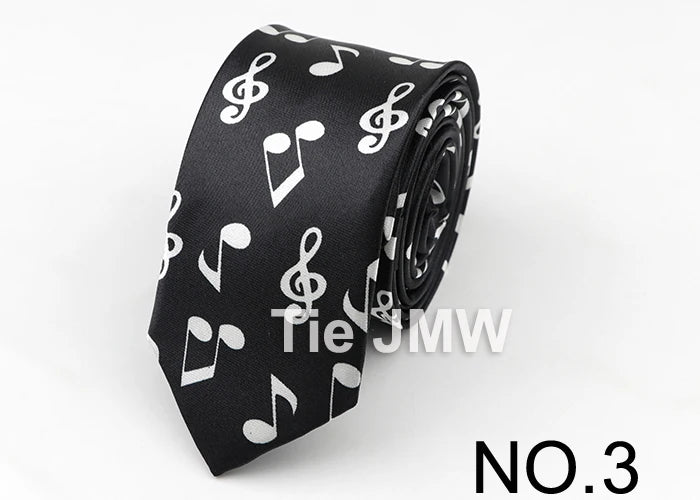 Music Lover's Tie - Piano & Guitar Printed Necktie, Ideal Gift