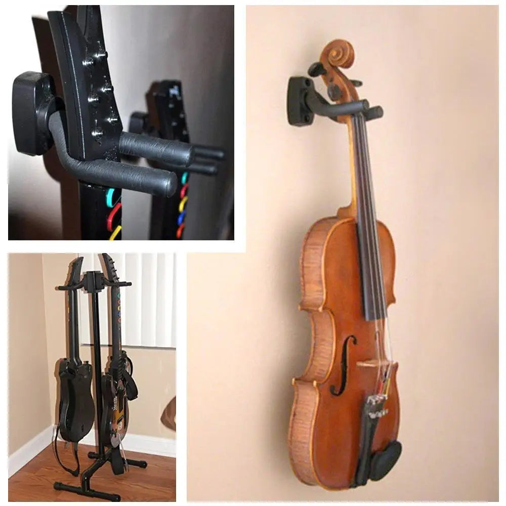 Versatile Guitar & Ukulele Wall Hook – Heavy-Duty Instrument Storage for Home or Studio