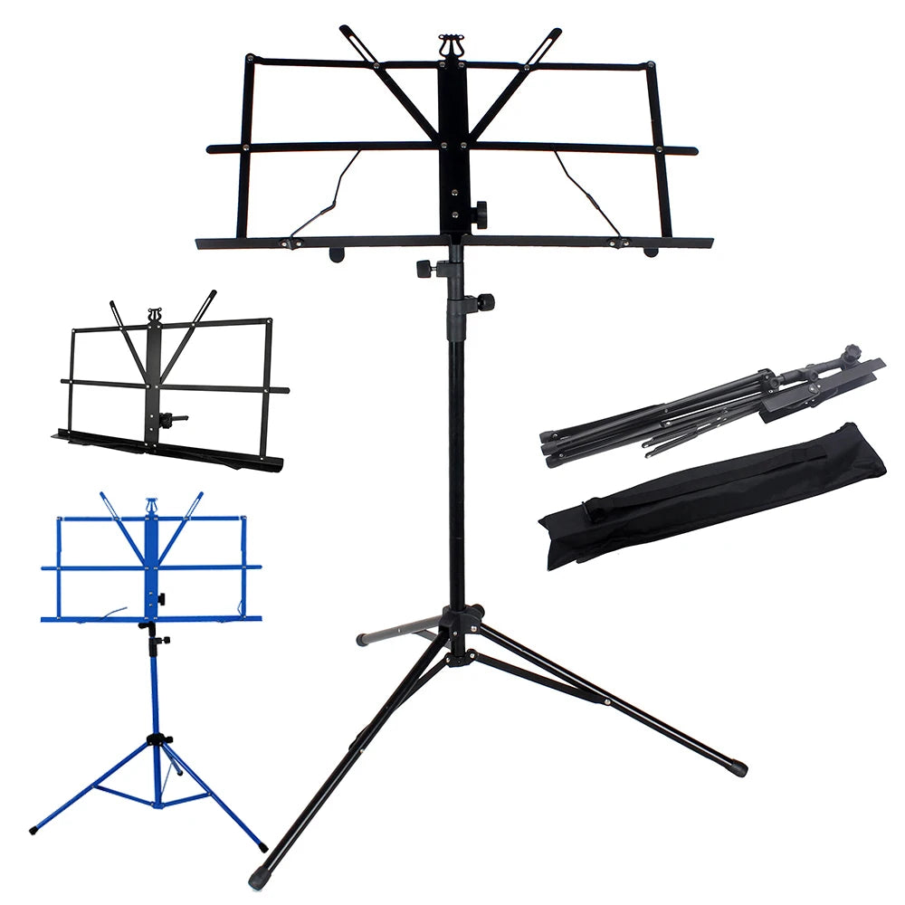 Adjustable Portable Stainless Foldable Music Sheet Tripod Stan