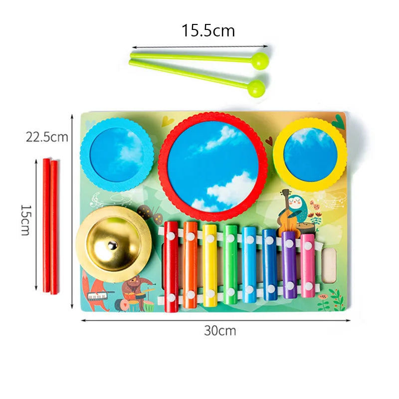 Harmony Haven: Wooden Percussion Playset - Musical Magic for Toddlers