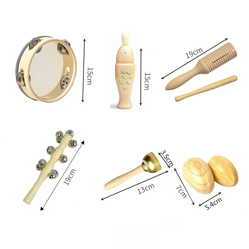 Harmony Haven: Wooden Percussion Playset - Musical Magic for Toddlers