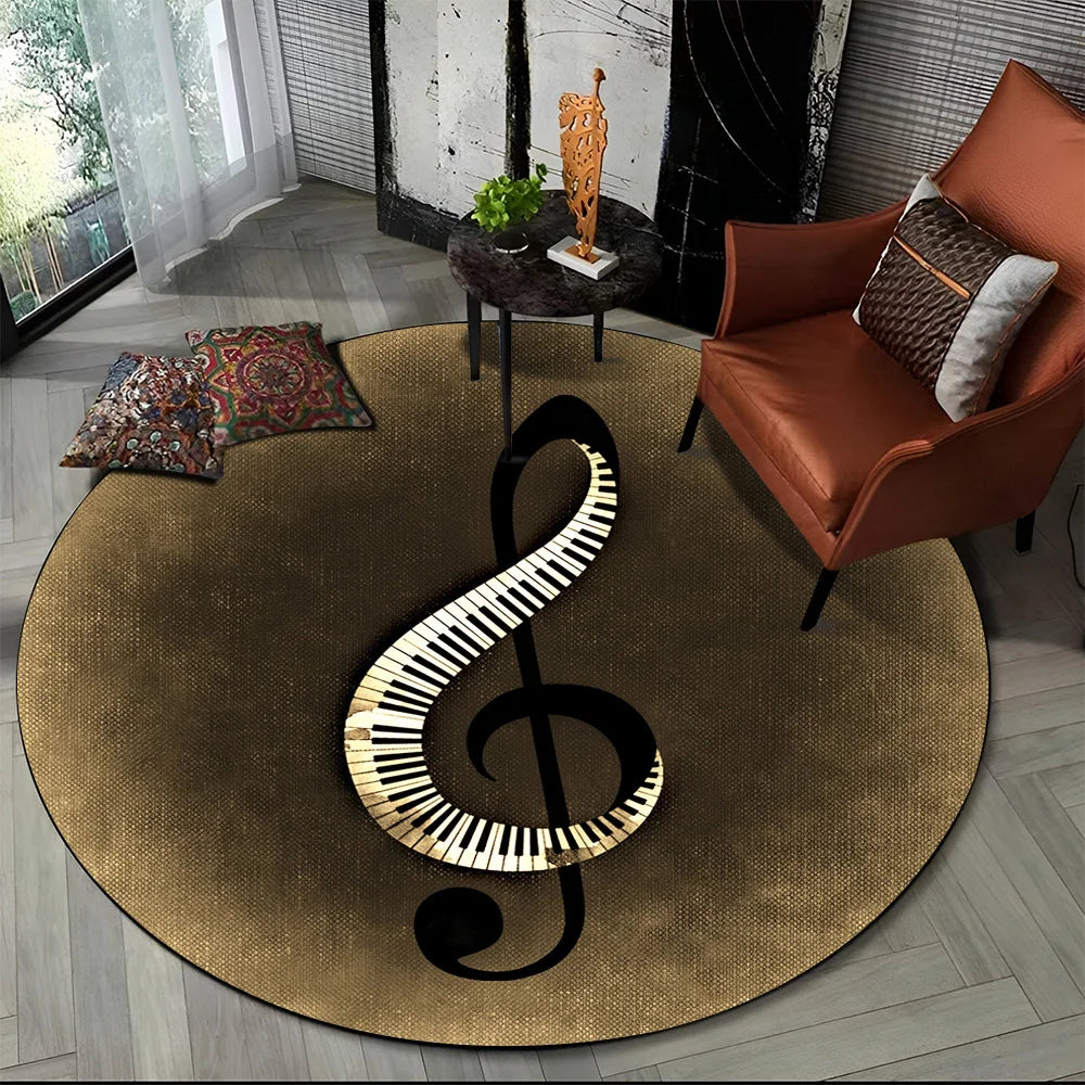 Round Carpet Rug for Living Room Bedroom Sofa Foot Pad Decor Non-slip Floor Mat Gift